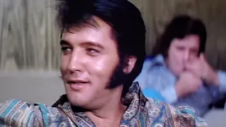 Elvis opening night at the International Hotel 1970. He was so nervous.