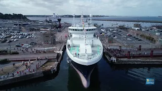 L'arrivée de l'Emeraude à Saint-Malo filmée en drone