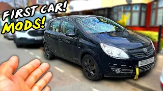 TOP MODS TO DO TO YOUR FIRST CAR! (Vauxhall Corsa)