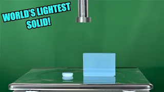 How Strong is Aerogel? Hydraulic Press Test!