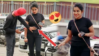 Waist Touching prank on cute girl's || Pappu Prankster