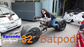 Building the Steampod. Hand made real Batpod, Batbike. The Dark Knight films Podpadstudios S1 Ep 32