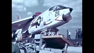 US Navy F-8 Crusader operations on USS Franklin D. Roosevelt (CV-42)