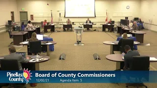 Board of County Commissioners Work Session/Agenda Briefing 12-2-21