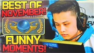 CS:GO - BEST of PRO NOVEMBER! | CRAZY Plays FUNNY Moments! ft. stewie2k,kennyS,shroud,get_right,JW