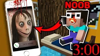 Minecraft SCARY CALLED A BABY NOOB 3:00 AM! SCARY MINECRAFT HORROR Challenge IN MINECRAFT ANIMATION!