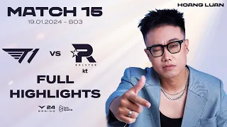 FULL HIGHLIGHTS T1 - KT | XỨNG DANH ĐẠI CHIẾN VIỄN THÔNG | LCK MÙA XUÂN 2024