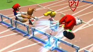 Mario & Sonic at the Olympic Games - All Characters 110m Hurdles Gameplay