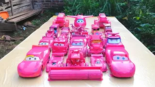 Amazing! Clean up muddy minicar falling into the water & a convoys disney cars! Play in the garden25