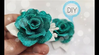 Мини Розочки из Глиттерного фоамирана за 5 минут/ DIY Rose Flower Foam Paper Flores de foam