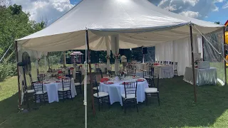 Outdoor Backyard Tent Gorgeous Wedding Set up