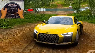 OFFROAD Drive | Audi R8 V10 Plus - Forza Horizon 5 | Thrustmaster Steering Wheel gameplay 4k 60fps