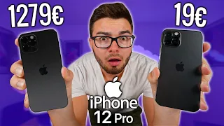 JE TESTE IPHONE 12 PRO (1279€) VS IPHONE 12 PRO (19€) ! (Arnaque)