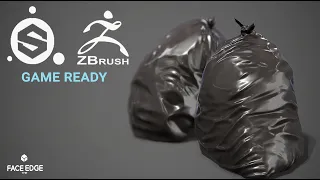 How to Create a Trash Bag in Zbrush and Substance Painter [Timelapse][Begginers]