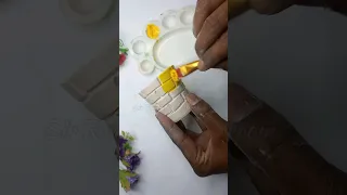 plaster of paris flower pot🌻🌼🌻🌼💕♥️💯💯😲#youtubeshorts #craft #art #viral #shortvideo #shorts