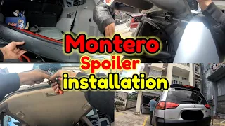 Mitsubishi Montero | Spoiler installation with brake light