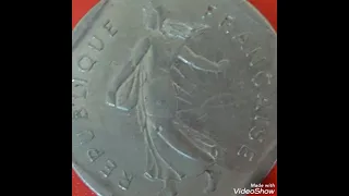 2 Francs coin-frensch 1981-Rare version silver $ 300