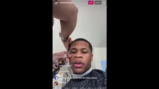 Devin Haney getting a fresh cut LIVE