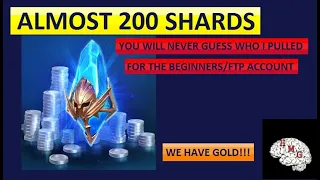 CLOSE TO 200 SHARDS | YOU WONT BELIEVE WHO I PULLED ON MY BEGINNER/FTP ACCOUNT | RAID SHADOW LEGENDS