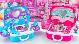 Satisfying with Unboxing Cute Pink and Blue Beauty Bag Play Set | Make Up Toys ASMR | Clay House