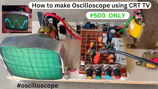 How to make Oscilloscope using CRT TV || diy analog oscilloscope || FULL VIDEO COMEING SOON⚡⚡