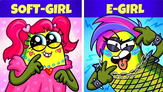 E-GIRL vs. SOFT GIRL | How to Become Popular | FUNNY Life Situations At School by Avocado Couple