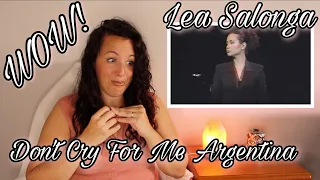 Reacting to Lea Salonga | Don't Cry for Me Argentina | WOW:!!!!! AMAZING 🥰