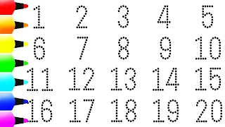 1234567890 | 123 for Kids | Counting Numbers 1 to 20 | Coloring Numbers | Read and Write.