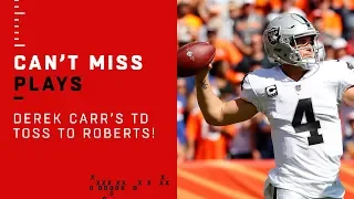 Derek Carr's Laser Pass to Seth Roberts for Big TD!