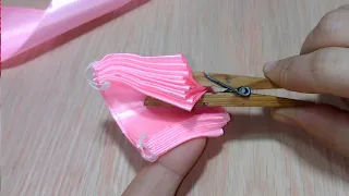 Amazing ribbon flower trick-How to make ribbon flower/Hand embroidery of ribbon flower #craft