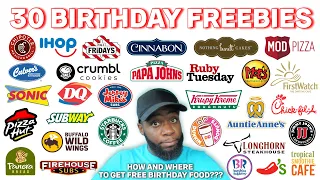 BIRTHDAY FREEBIES 2023 | How to get FREE BIRTHDAY STUFF on your BIRTHDAY!!!