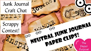 JUNK JOURNAL Craft Chat! Make Neutral Paper Clips! Answering Questions! Contest Winner Paper Outpost