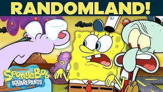 SpongeBob & Squidward Explore Randomland! 😸 Things Get Weird... | SpongeBob