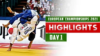 Highlights from Day 1 of European Judo Championships 2021 in Lisbon (Дзюдо2021/柔道2021)