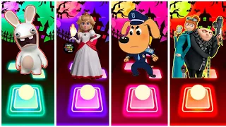 Rabbits Invasion vs Princess peach vs Sheriff Labrador vs Despicable me 4 🎶 Who will win 👑