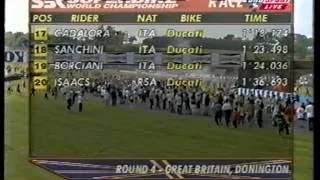 donnington park wsb world superbikes 14/5/2000 hodgson 1st walker 2nd chili 3rd ...haydon were 6th!