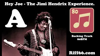 80 BPM Easy Backing track - Hey Joe - The Jimi Hendrix Experience