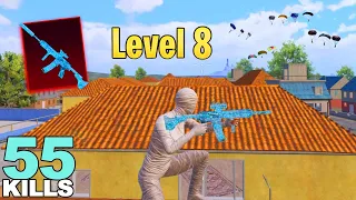 55KILLS!!🔥Maxing Lv 8 Glacier M416🥶 I SOLO vs SQUAD PUBG Mobile GAMEPLAY