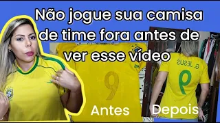 Como recuperar camisas de time de futebol - Restauração de camisa do Brasil para a Copa