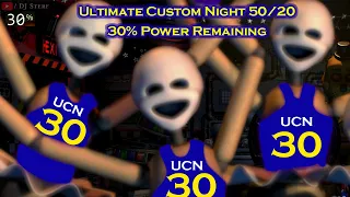 50/20 Green Run, 30% Power Remaining, UCN, No Power-ups, Office #3 - FNaF Ultimate Custom Night