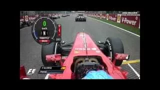 Salida de Fernando Alonso en Spa 2013