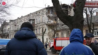 В центре Одессы 1 марта обрушилась часть стены дома