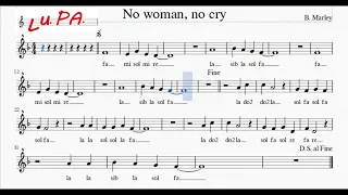 No woman, no cry -  Karaoke - Flauto - Spartito - Note - Instrumental - Canto