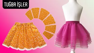 Easiest Way to Sew a Skirt (Profitable Work with Less Fabric) | Tuğba İşler