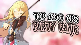 My TOP 100 Anime Openings of All Time [PARTY RANK]