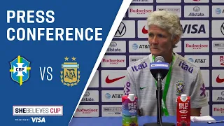 SHEBELIEVES CUP POST-MATCH REACTION: Pia Sundhage | Brazil vs. Argentina | 02-18-21