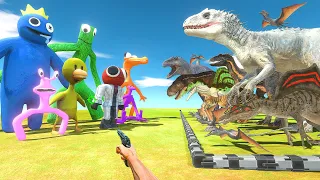 FPS Avatar Rescues Dinosaurs and Fights Rainbow Friends - Animal Revolt Battle Simulator