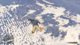 GTA 5 MICHAEL FALLING FROM SKY TO EARTH STRAIGHT 3 MINUTES