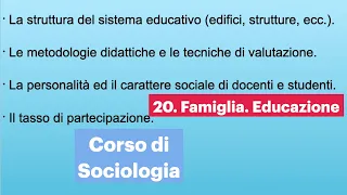 Charlie Barnao - Corso di Sociologia - 20. Famiglia.  Educazione