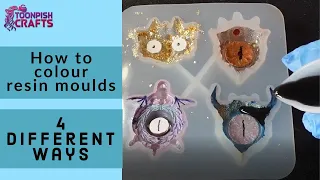 4 Different ways to colour resin moulds - 3 ways with Mica powder